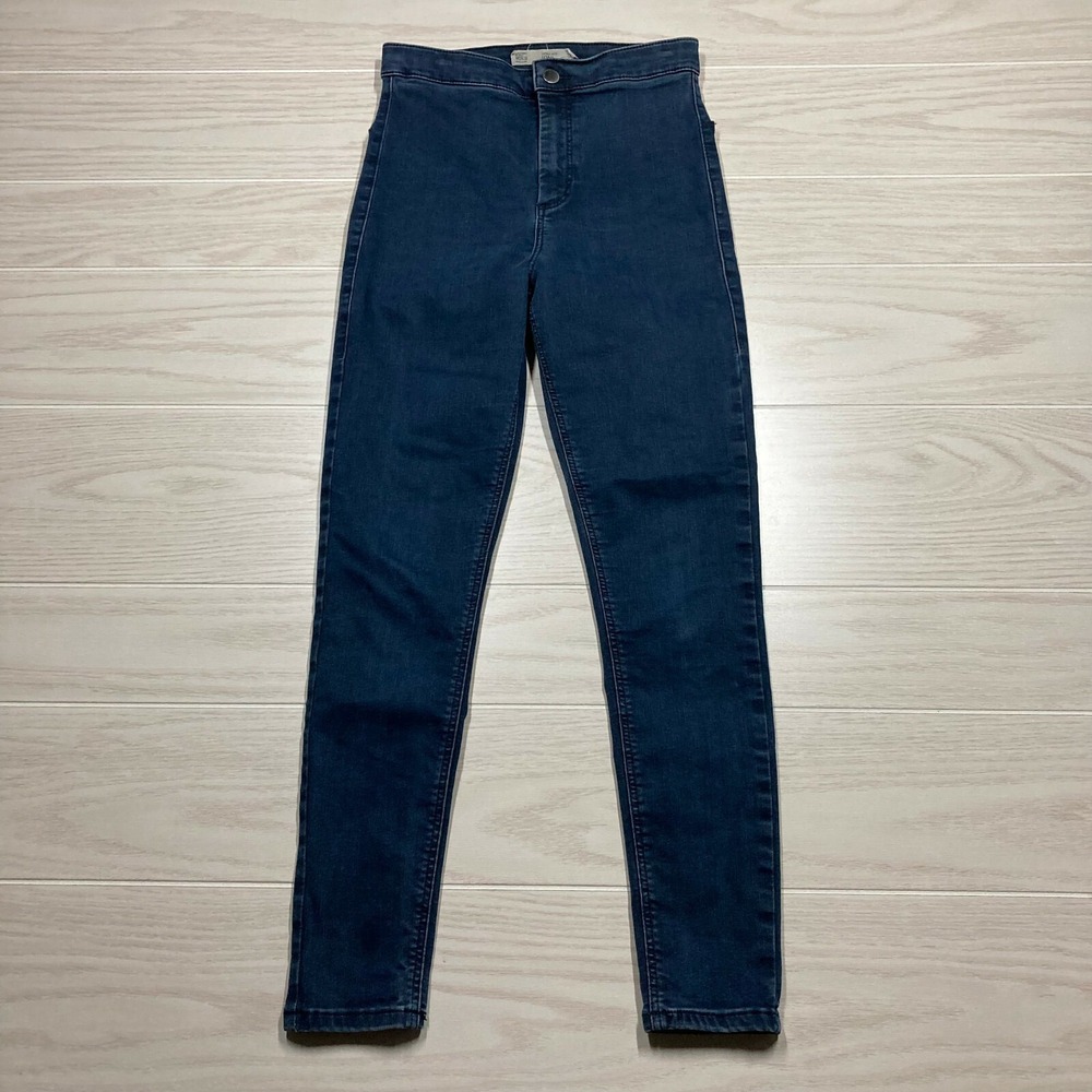 Topshop Moto High Rise Super‎ Skinny Joni Jeans Dark Wash Denim Size 28 24x24